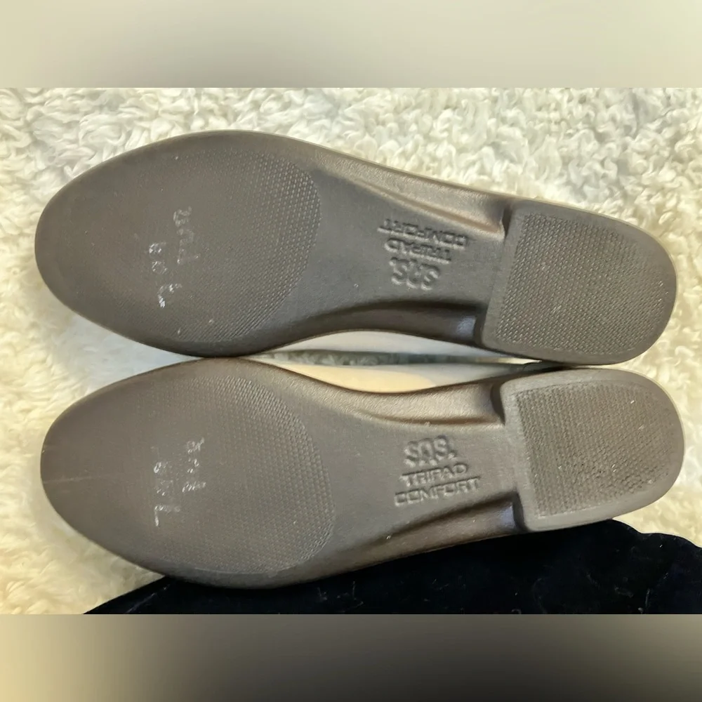 SAS Slip On Tan Cream Leather Tripad Comfort Loafer Sz 6.5 - Picture 5 of 8